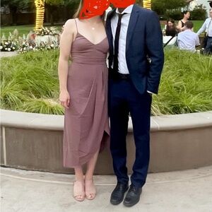 Mauve Lulus Reinette🪻midi dress - size small